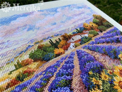 Fields Of Lavender And Sun Cross Stitch Kit