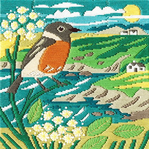 Stonechat Cross Stitch Kit