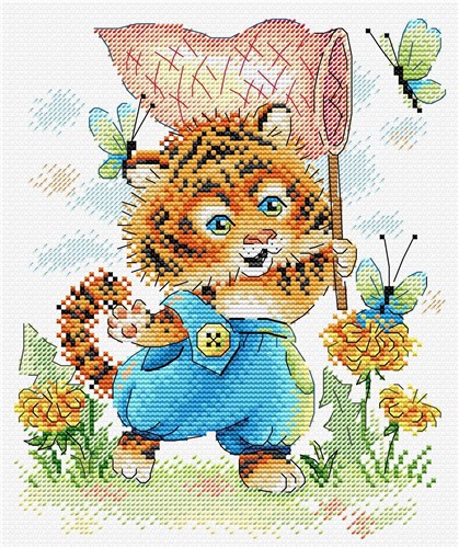 Striped Hunter Cross Stitch Kit