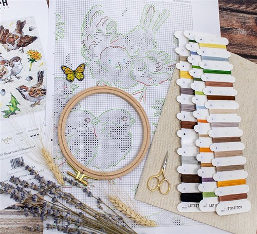 Sparrows Cross Stitch Kit