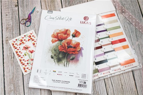 The Poppy Flowers Cross Stitch Kit