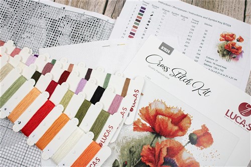 The Poppy Flowers Cross Stitch Kit