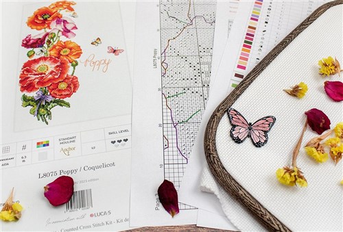 Poppy Cross Stitch Kit