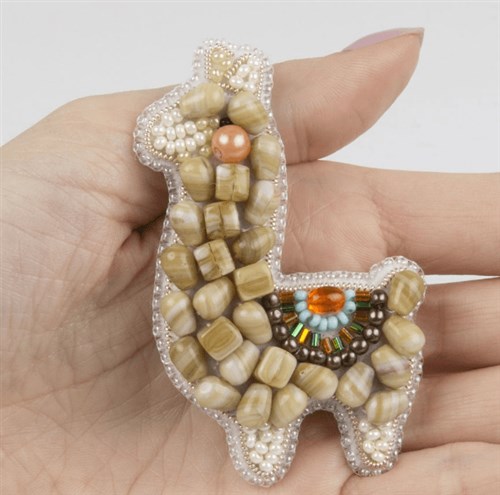 Llama Brooch Beadwork Kit