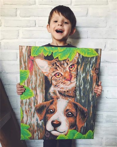 Two Friends Paint By Numbers Kit
