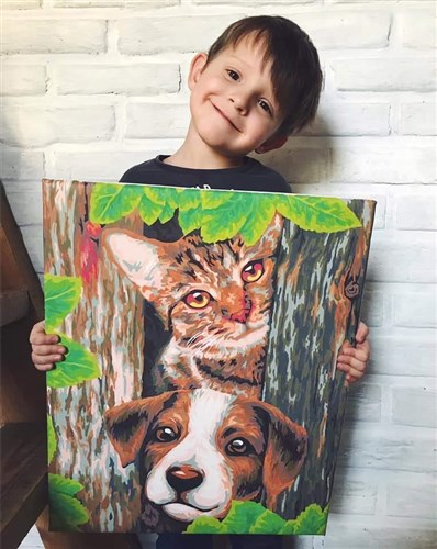 Two Friends Paint By Numbers Kit