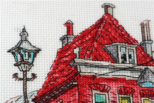 Colored Town Cross Stitch Kit
