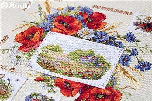 Summer Sampler Cross Stitch Kit