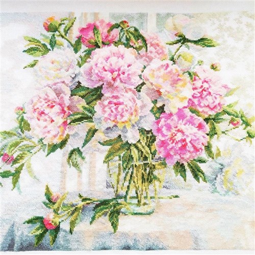 Peonies By The Window Cross-Stitch Kit