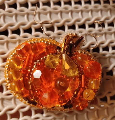 Pumpkin Brooch Beadwork Kit
