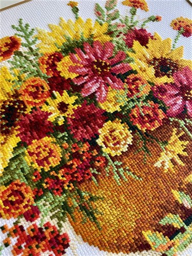 Autumn Flowers Cross Stitch Kit