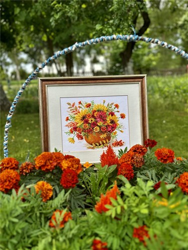 Autumn Flowers Cross Stitch Kit