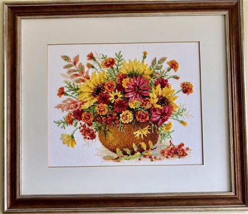 Autumn Flowers Cross Stitch Kit