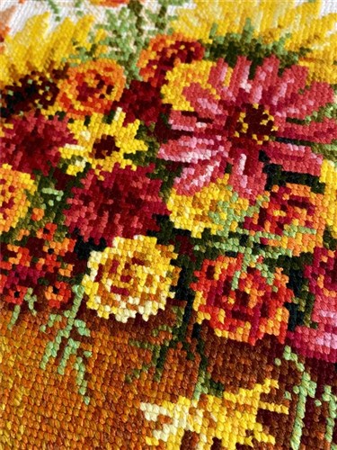 Autumn Flowers Cross Stitch Kit