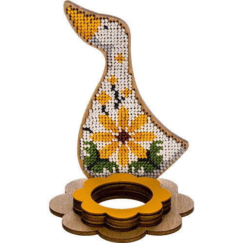 Duck Beadwork Kit On Wood