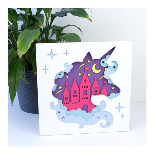 Rosa Talent Unicorn - 3D Painting Set. Primed Fiberboard