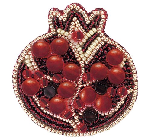 Pomegranate Brooch Beadwork Kit