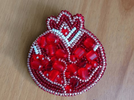 Pomegranate Brooch Beadwork Kit