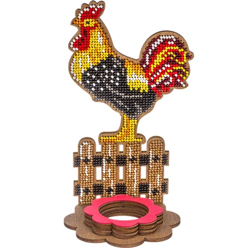 Beadwork Kit Rooster Easter Egg