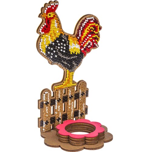 Beadwork Kit Rooster Easter Egg
