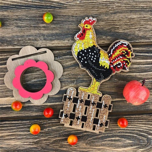 Beadwork Kit Rooster Easter Egg