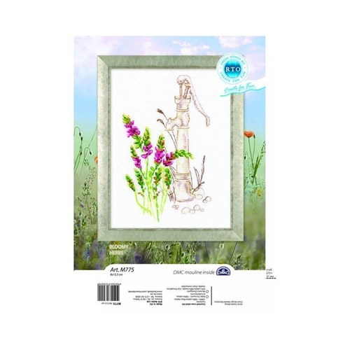 Bloomy Herbs Cross Stitch Kit