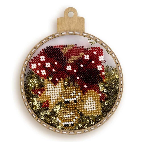 Beadwork Ornament Kit On Plastic Base