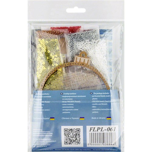 Beadwork Ornament Kit On Plastic Base