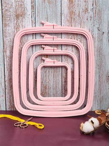 Plastic Square Hoop Nurge - Pastel Pink