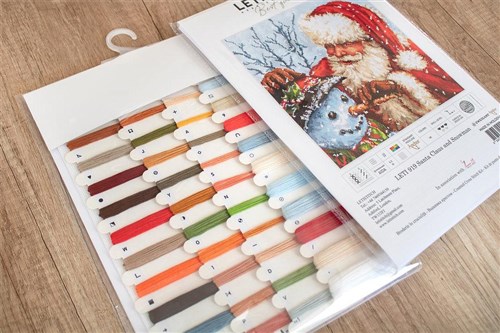 Cross Stitch Kit Santa And Snowman