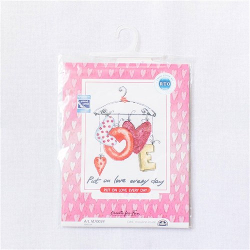 Put On Love Every Day Cross Stitch Kit