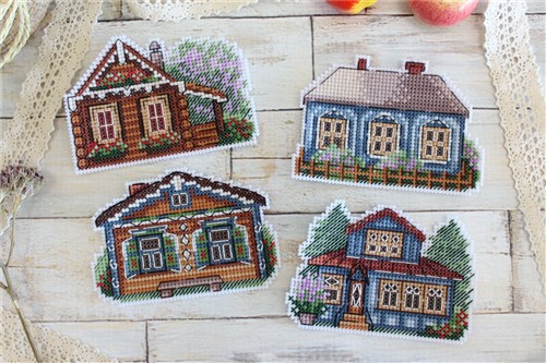 Houses Magnets Cross Stitch Kit