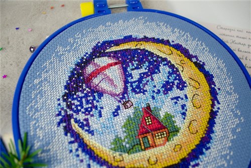 A House On The Moon Cross Stitch Kit