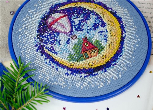 A House On The Moon Cross Stitch Kit