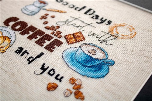 Counted Cross Stitch Kit Coffee Time