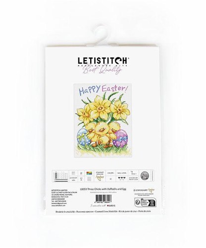 Three Chicks With Daffodils And Egg Cross Stitch Kit