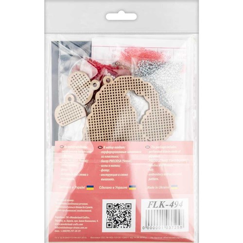 Santa Bead Embroidery Kit On Wood