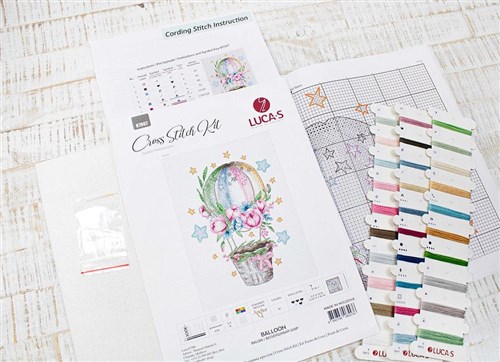 Hot Air Ballon Cross Stitch Kit