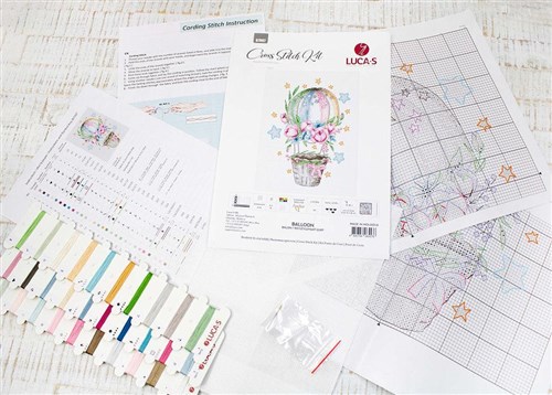 Hot Air Ballon Cross Stitch Kit