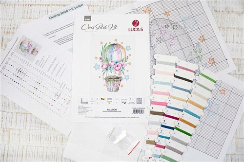 Hot Air Ballon Cross Stitch Kit