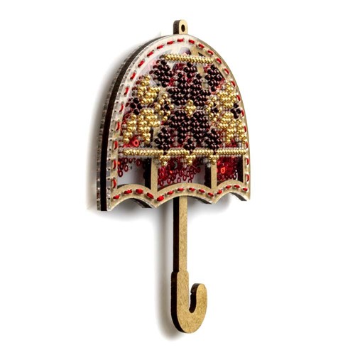 Bead Embroidery Umbrella On Plastic Base