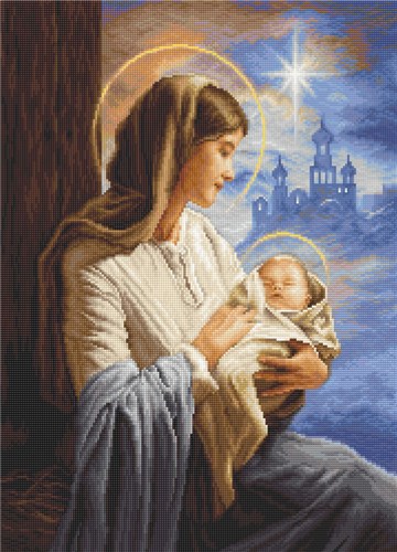 Saint Mary And The Child Cross Stitch Kit