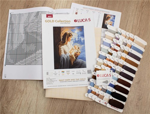 Saint Mary And The Child Cross Stitch Kit