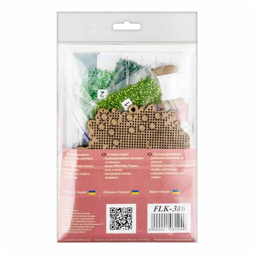 Wreath Bead Embroidery Kit On Wood