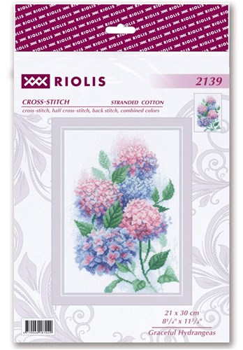 Graceful Hydrangeas Cross Stitch Kit