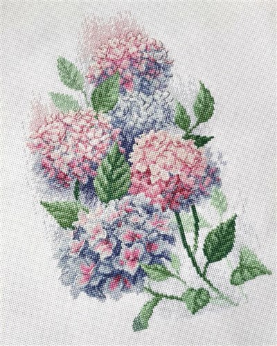Graceful Hydrangeas Cross Stitch Kit