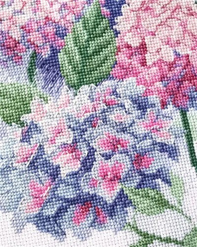 Graceful Hydrangeas Cross Stitch Kit