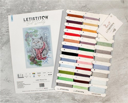 Winter Cat Cross Stitch Kit