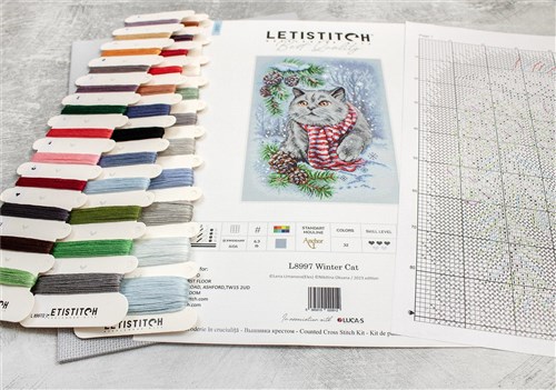 Winter Cat Cross Stitch Kit