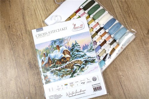Winter Landscape Cross-Stitch Kit